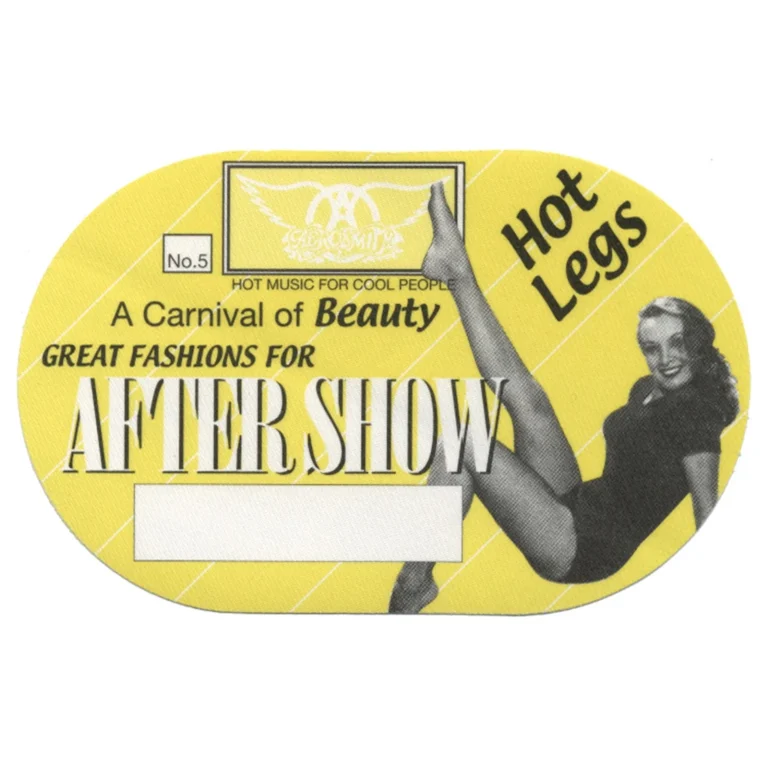 Aerosmith 1998 Nine Lives Concert Tour After Show Backstage Pass