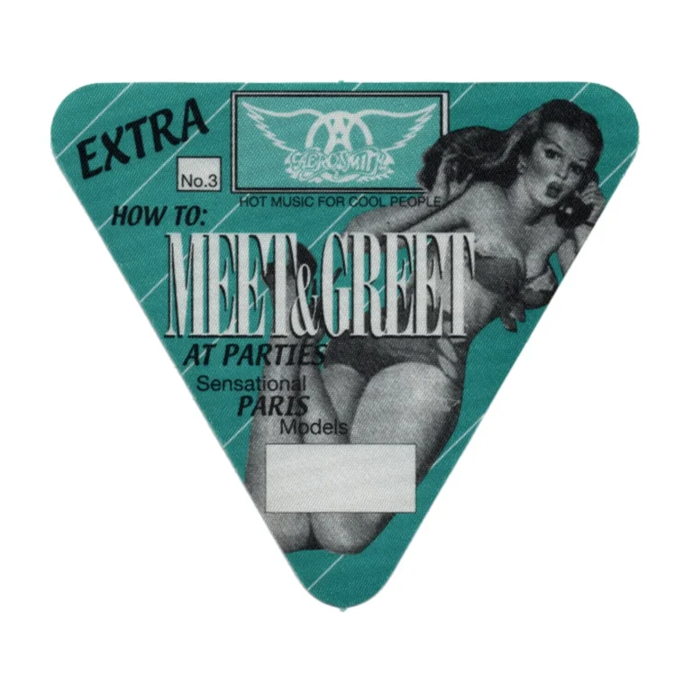 Aerosmith 1998 Nine Lives Concert Tour Meet & Greet Backstage Pass