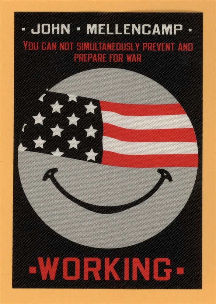 John Mellencamp 2002 Summer Work Concert Tour WORKING Backstage Pass