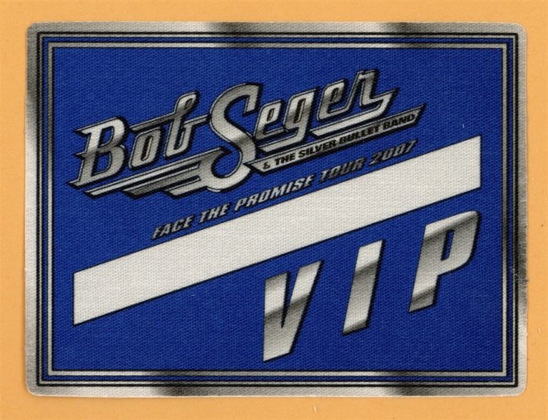 Bob Seger 2007 Face the Promise Concert Tour VIP Backstage Pass