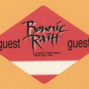 Bonnie Raitt 1994 Longing in Their Hearts Concert Tour GUEST Backstage Pass
