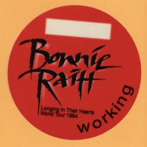 Bonnie Raitt 1994 Longing in Their Hearts Concert Tour WORKING Backstage Pass