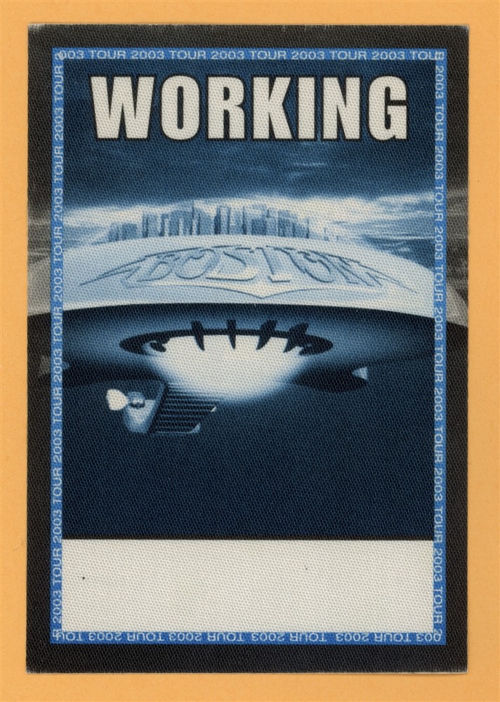 Boston 2003 Corporate America Concert Tour Working Backstage Pass
