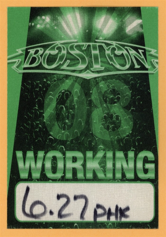 Boston 2008 Concert Tour Working Backstage Pass