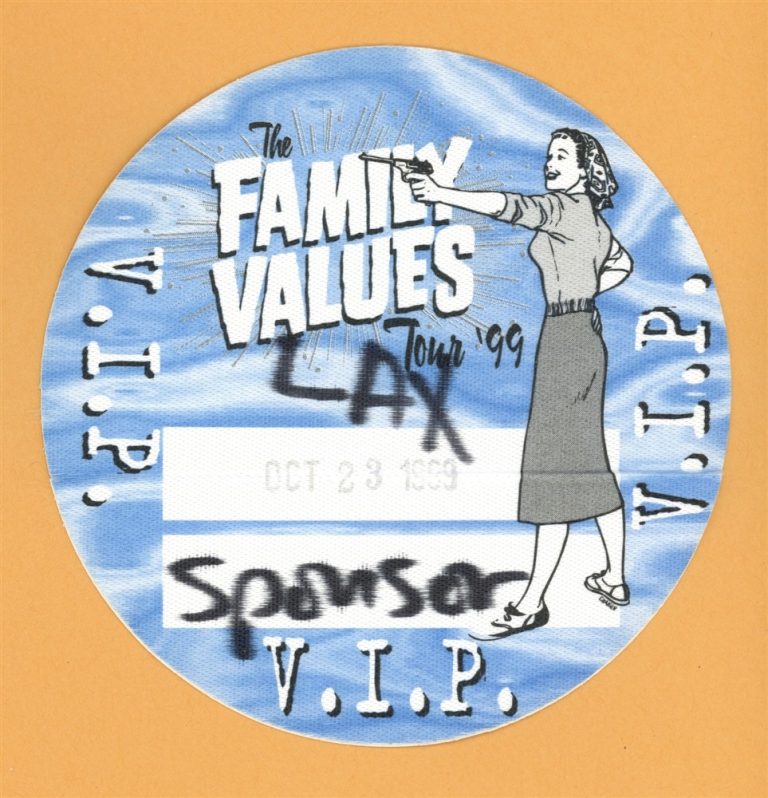 Limp Bizkit 1999 Family Values Concert Tour VIP Backstage Pass