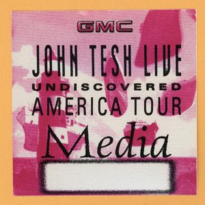 John Tesh 1996 Undiscovered Concert Tour MEDIA Backstage Pass - NBA on NBC