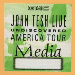 John Tesh 1996 Undiscovered Concert Tour MEDIA Backstage Pass - NBA on NBC