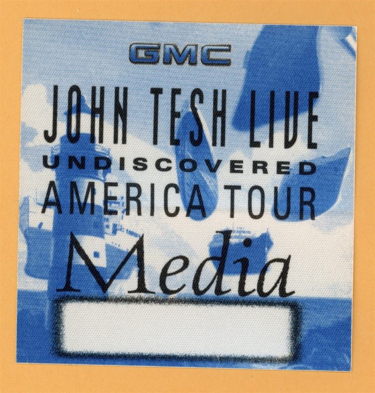 John Tesh 1996 Undiscovered Concert Tour MEDIA Backstage Pass - NBA on NBC