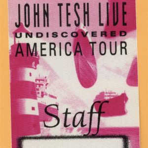 John Tesh 1996 Undiscovered Concert Tour STAFF Backstage Pass - NBA on NBC
