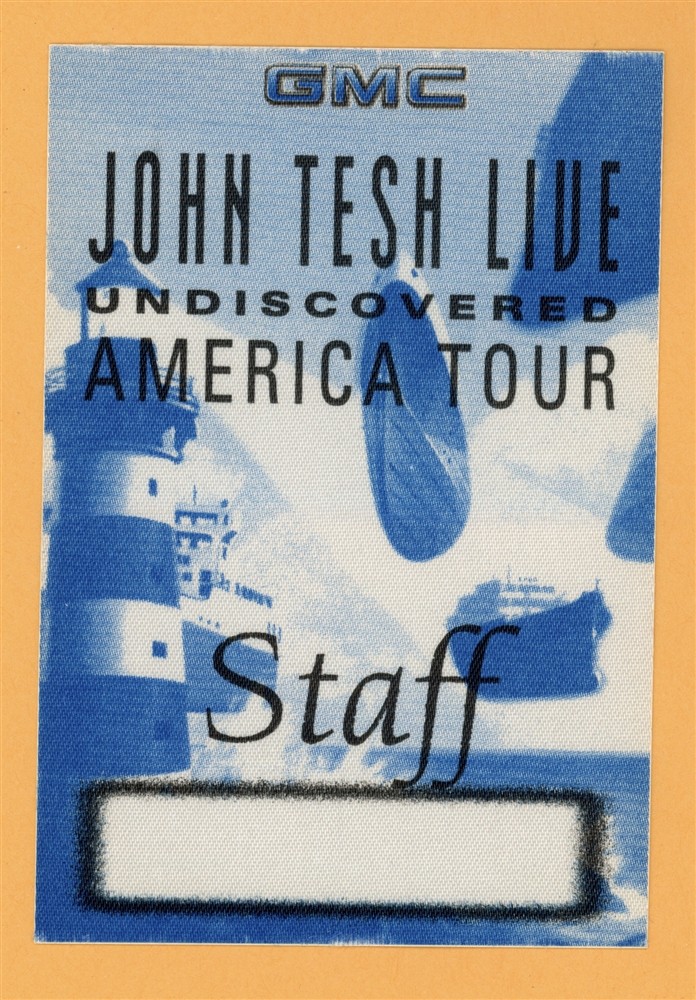 John Tesh 1996 Undiscovered Concert Tour STAFF Backstage Pass - NBA on NBC