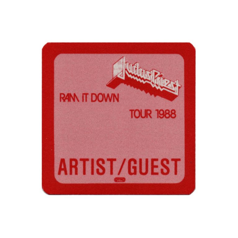 Judas Priest 1988 Ram it Down Concert Tour Artist Guest Backstage Pass