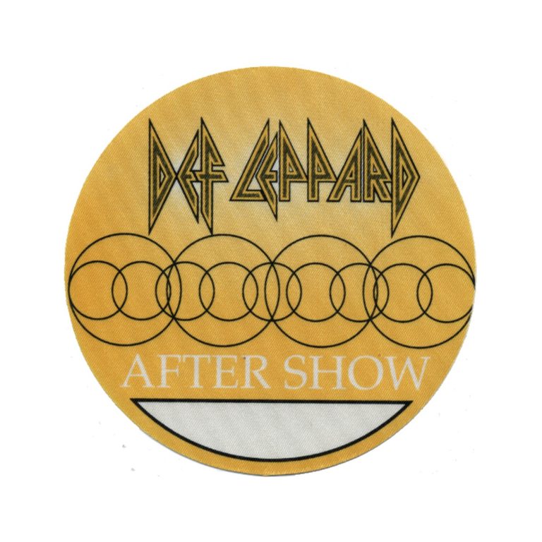 Def Leppard 1999 Euphoria Concert Tour After Show Backstage Pass