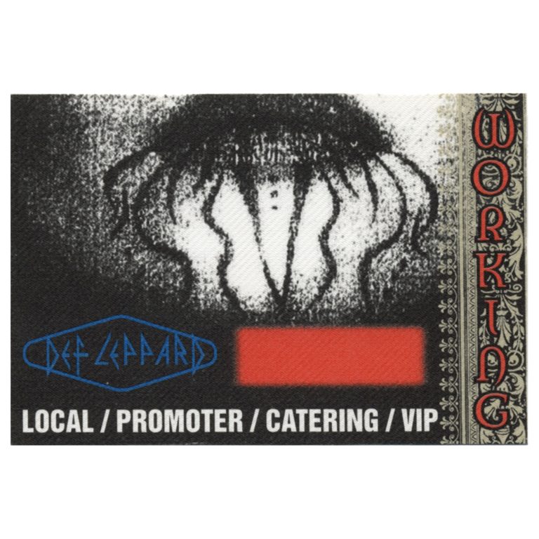 Def Leppard 1996 Slang Concert Tour Local Crew Backstage Pass