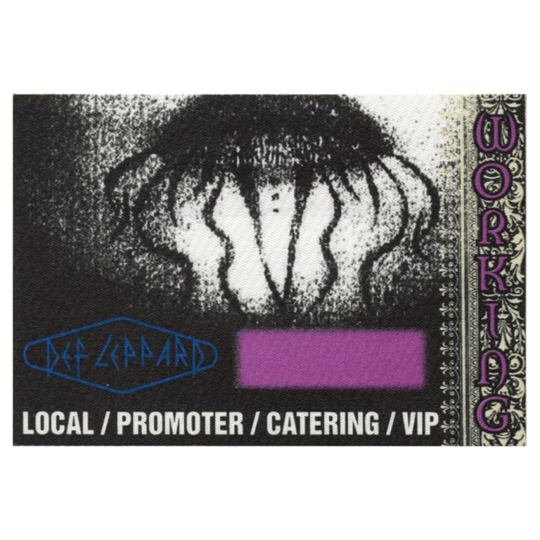 Def Leppard 1996 Slang Concert Tour Local Crew Backstage Pass
