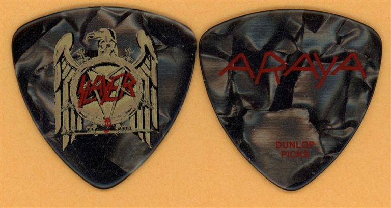 Slayer Tom Araya HEAVY GAUGE Vintage Guitar Pick - 2009 World Painted Blood Tour
