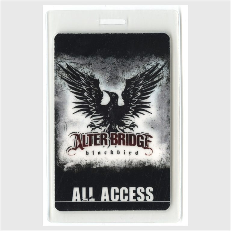 Alter Bridge 2007 Blackbird Concert Tour All Access Laminated Backstage Pass