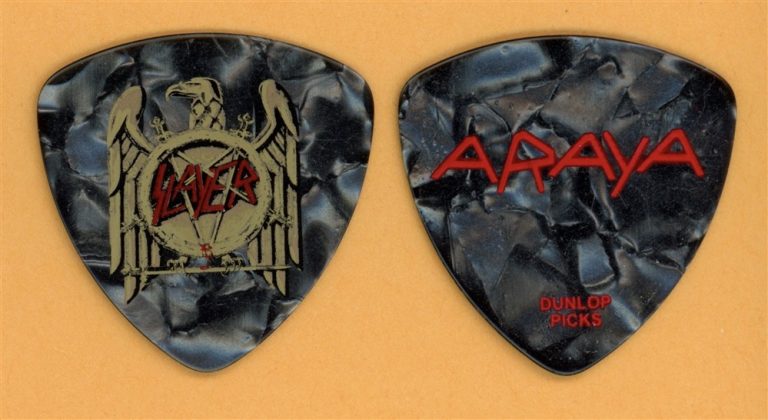 Slayer Tom Araya THIN GAUGE Vintage Guitar Pick - 2009 World Painted Blood Tour