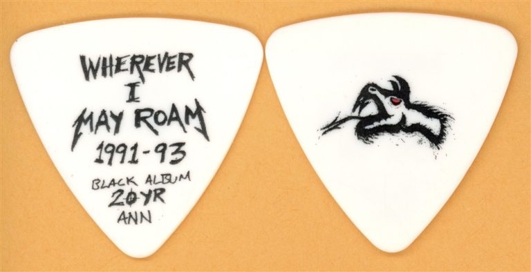 Metallica Robert Trujillo Vintage Guitar Pick - 2012 Black Album 20th Tour