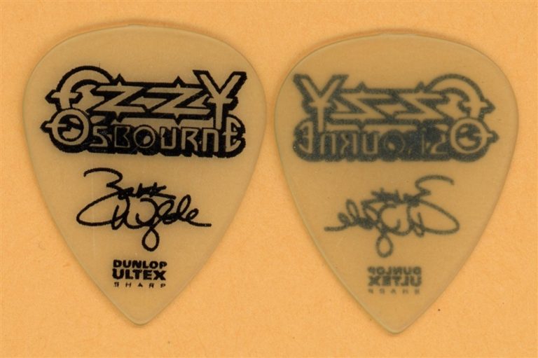 Ozzy Osbourne Zakk Wylde Vintage Guitar Pick - 2012 Ozzfest Tour
