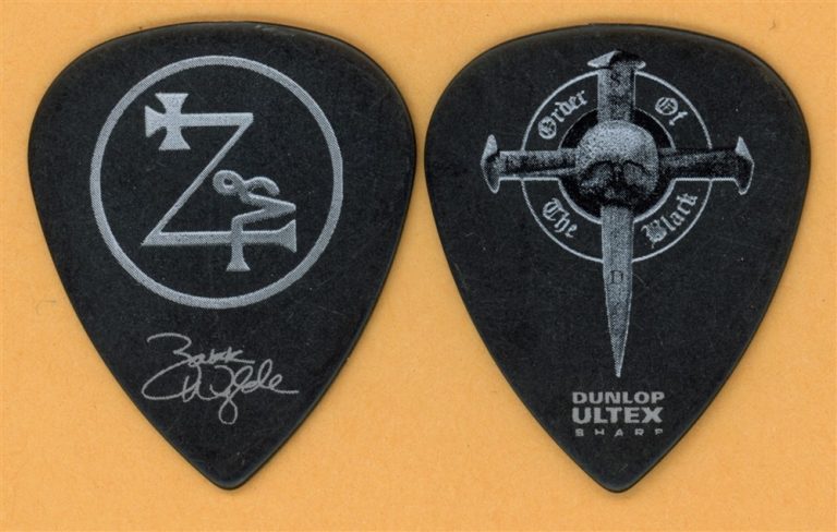 Black Label Society Zakk Wylde Guitar Pick - 2011 Order of the Black Tour