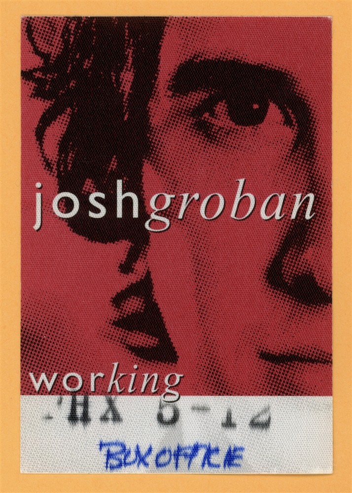 Josh Groban 2005 Closer Concert Tour WORKING Backstage Pass