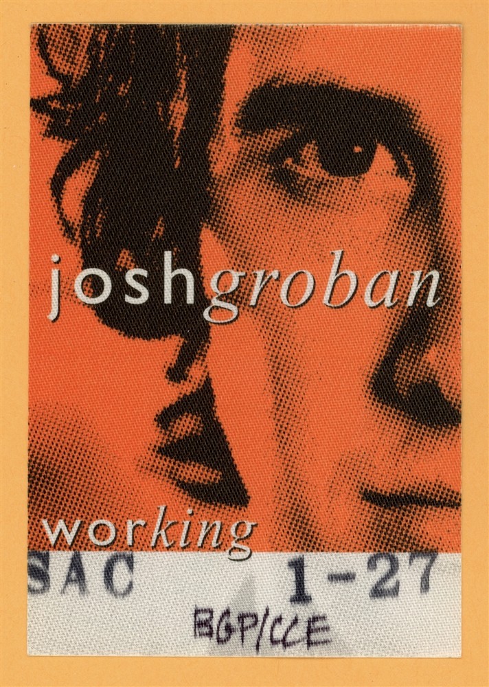 Josh Groban 2005 Closer Concert Tour WORKING Backstage Pass