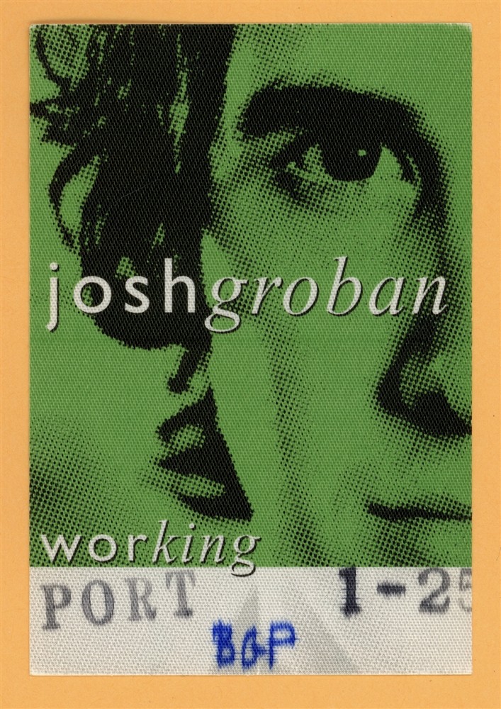 Josh Groban 2005 Closer Concert Tour WORKING Backstage Pass