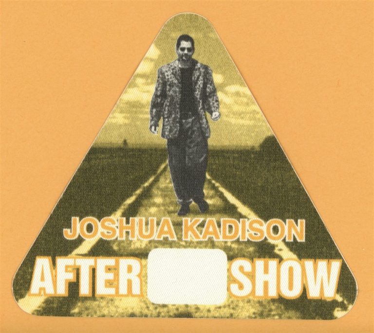 Joshua Kadison 1995 Concert Tour AFTER SHOW Backstage Pass