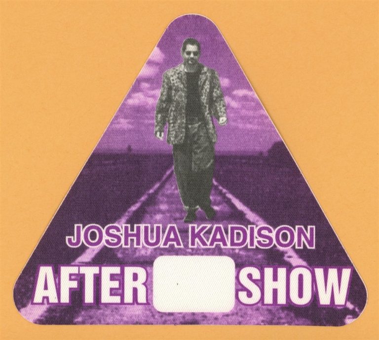 Joshua Kadison 1995 Concert Tour AFTER SHOW Backstage Pass
