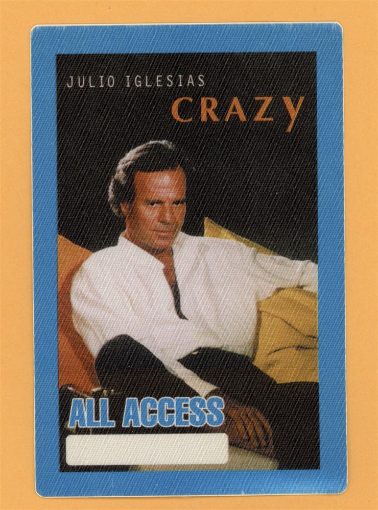 Julio Iglesias 1994 Crazy Concert Tour ALL ACCESS Backstage Pass