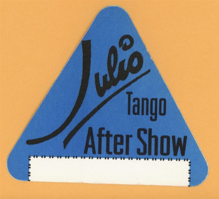 Julio Iglesias 1996 Tango Concert Tour AFTER SHOW Backstage Pass