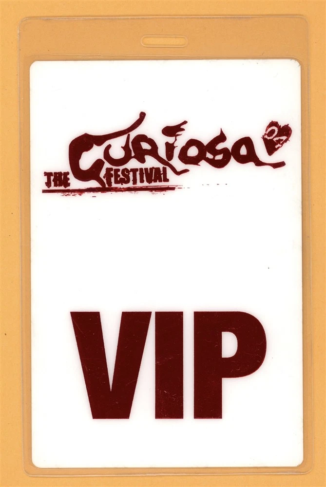 The Cure 2004 Curiosa Festival Tour VIP Laminated Backstage Pass