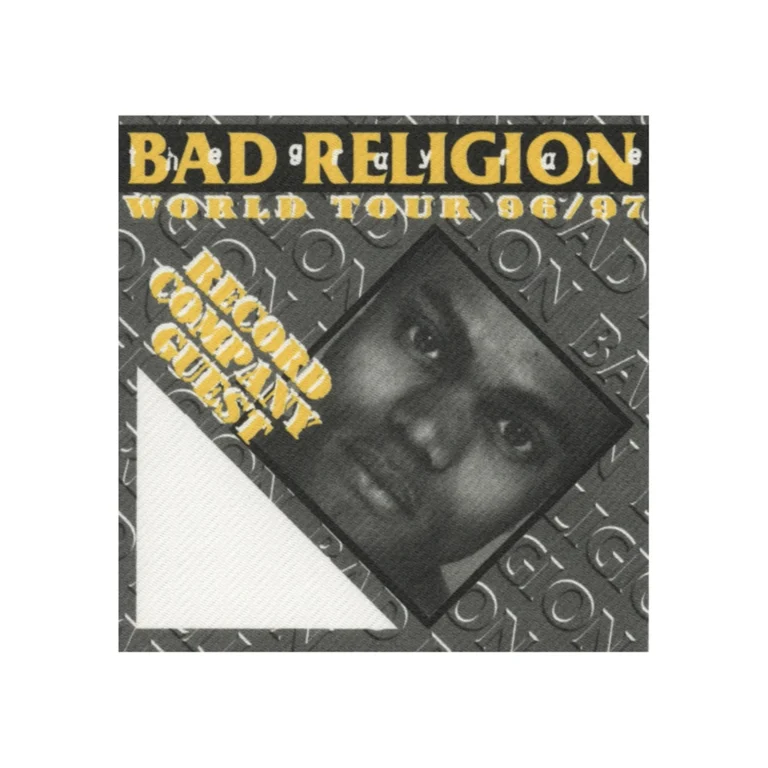 Bad Religion 1996 The Gray Race Concert Tour Record Company Guest Backstage Pass