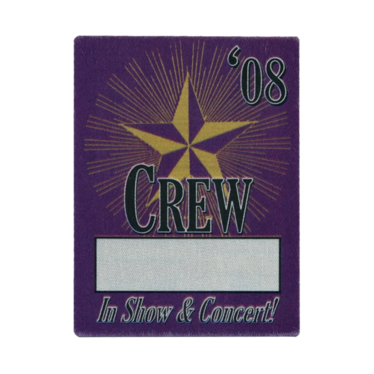 Bob Dylan 2008 Concert Tour Crew Backstage Pass