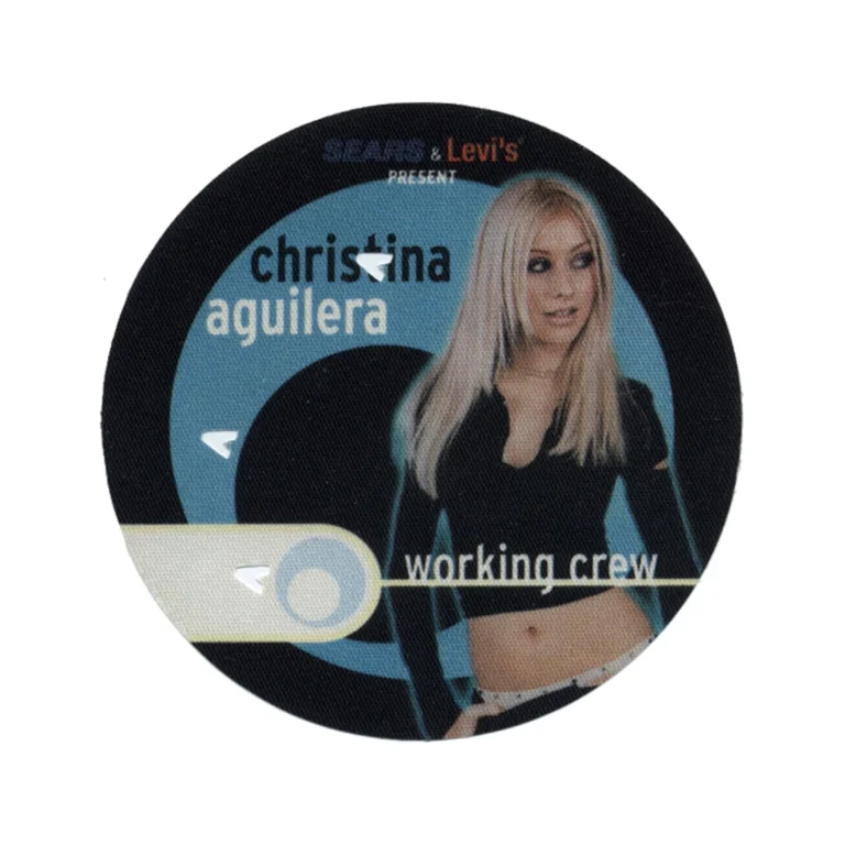 Christina Aguilera 2000 Psykoblast Concert Tour Working Backstage Pass