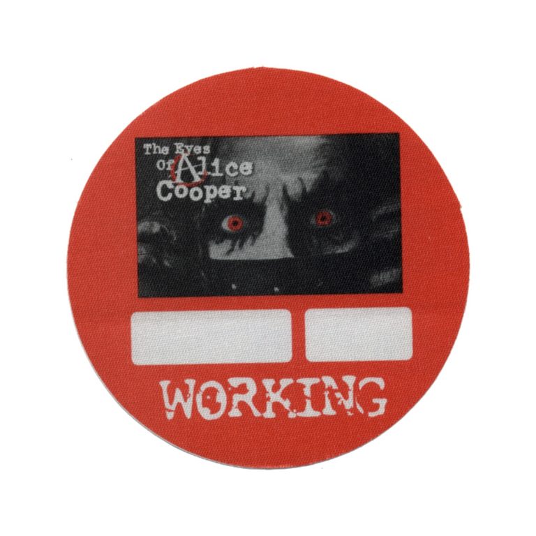 Alice Cooper 2004 The Eyes of Alice Cooper Concert Tour Working Backstage Pass