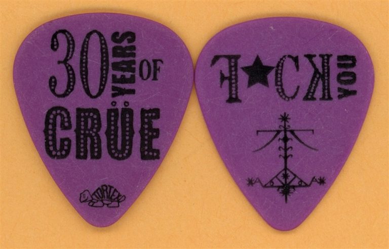 Motley Crue Mick Mars Vintage Guitar Pick - 2011 30th Anniversary Tour