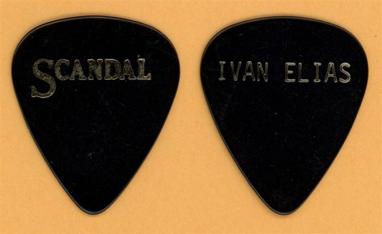 Scandal Ivan Elias Black Vintage Guitar Pick - 1984 Warrior Tour