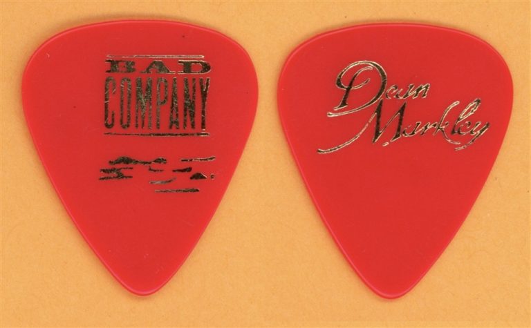 Bad Company Mick Ralphs Red Guitar Pick - 1990 Holy Water Tour