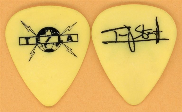 Tesla Tommy Skeotch Vintage Guitar Pick - 1991 Psychotic Supper Tour