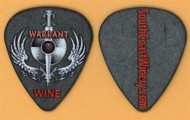 Warrant Erik Turner Joey Allen Robert Mason Jerry Dixon Vintage Tour Guitar Pick