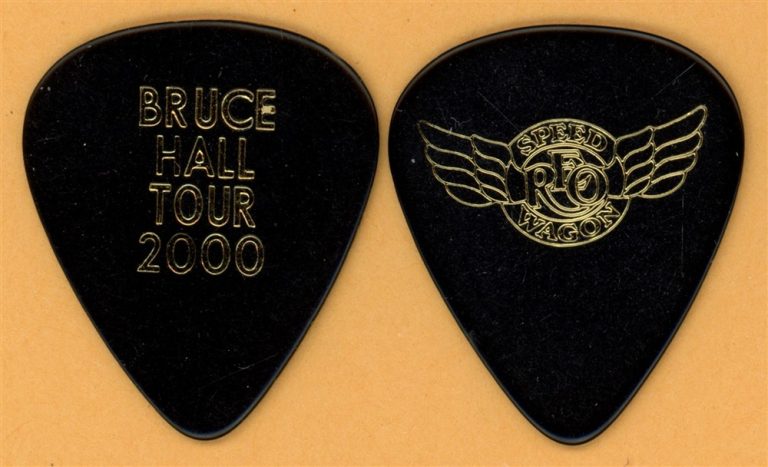 REO Speedwagon Bruce Hall Vintage Guitar Pick - 2000 US Tour