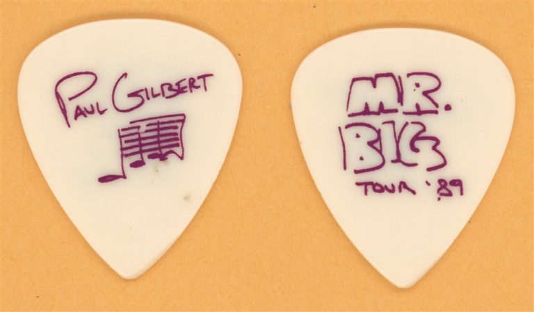 Mr. Big Paul Gilbert Vintage Guitar Pick - 1989 Mr. Big Tour