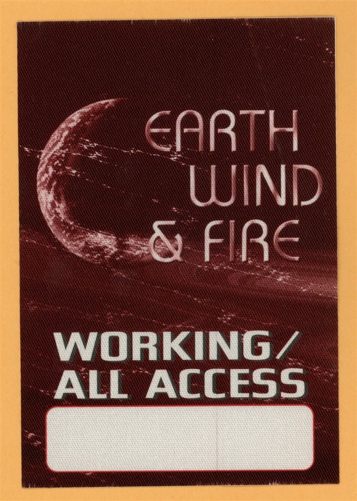 Earth Wind & Fire 2002 Concert Tour WORKING Backstage Pass