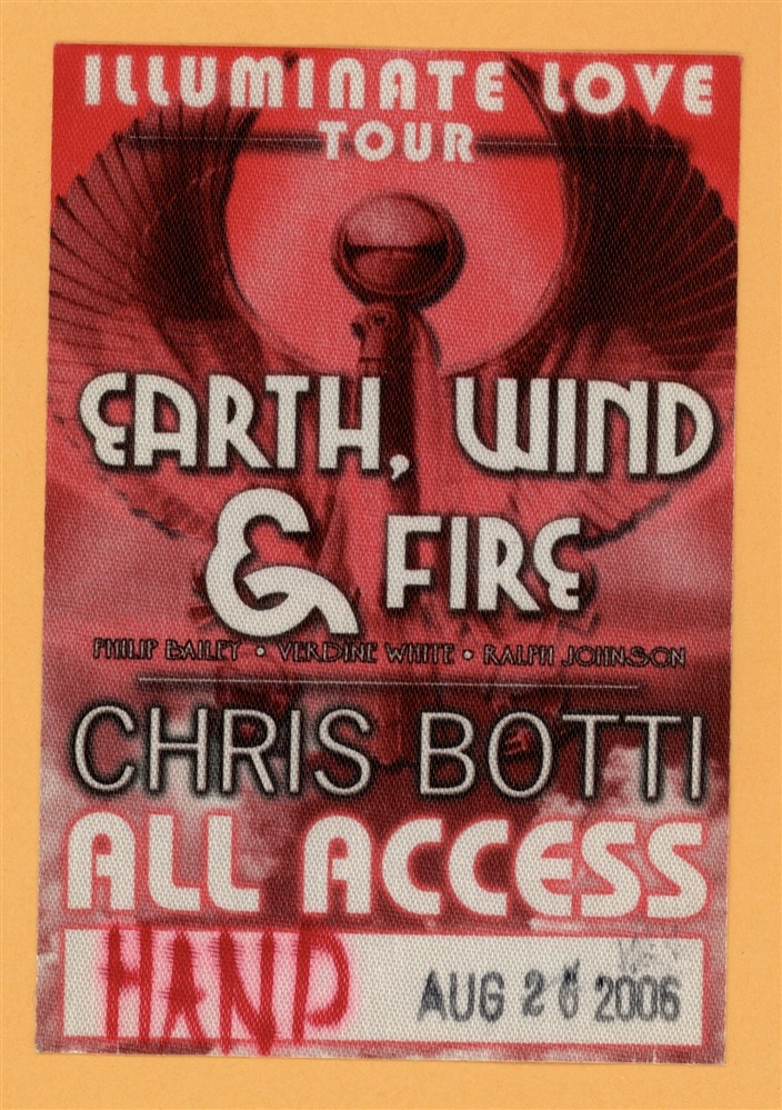Earth Wind & Fire 2006 Illuminate Love Concert Tour ALL ACCESS Backstage Pass