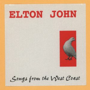 Elton John 2001 Songs From The West Coast Concert Tour Backstage Pass