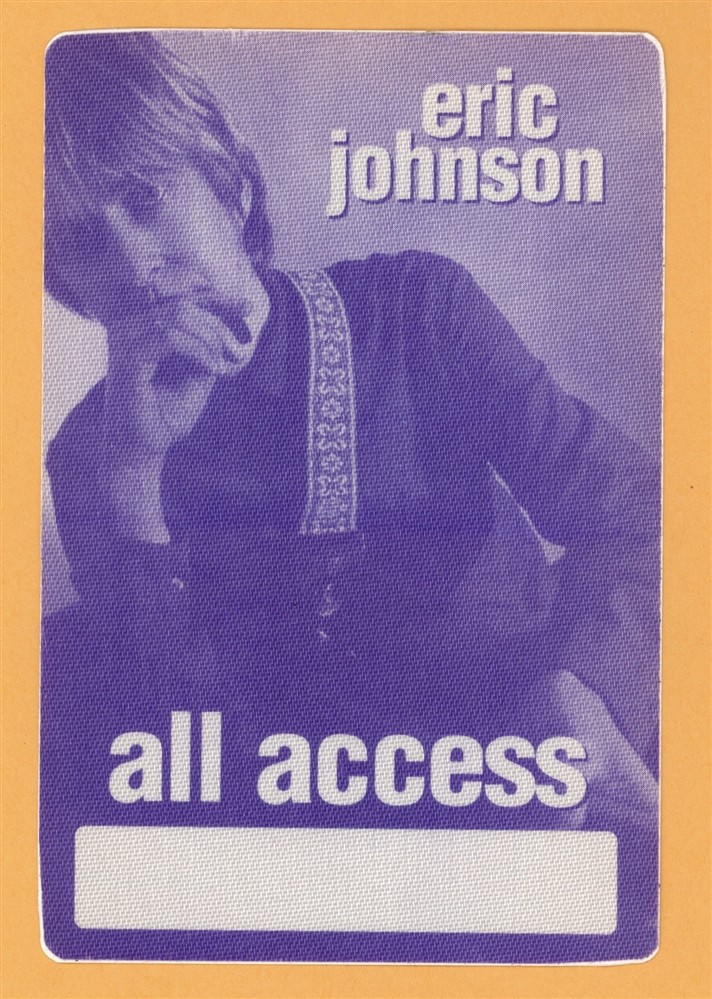 Eric Johnson 1998 Seven Worlds Concert Tour ALL ACCESS Backstage Pass