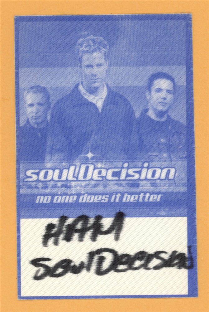 Soul Decision 2000 No One Does It Better Concert Tour Backstage Pass