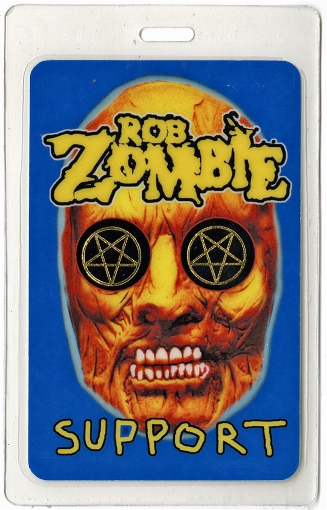 Rob Zombie 2002 Demon Speeding Concert Tour Laminated Backstage Pass