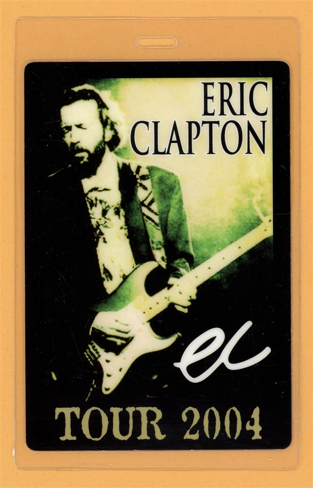 Eric Clapton 2004 USA Tour AA Laminated Backstage Pass
